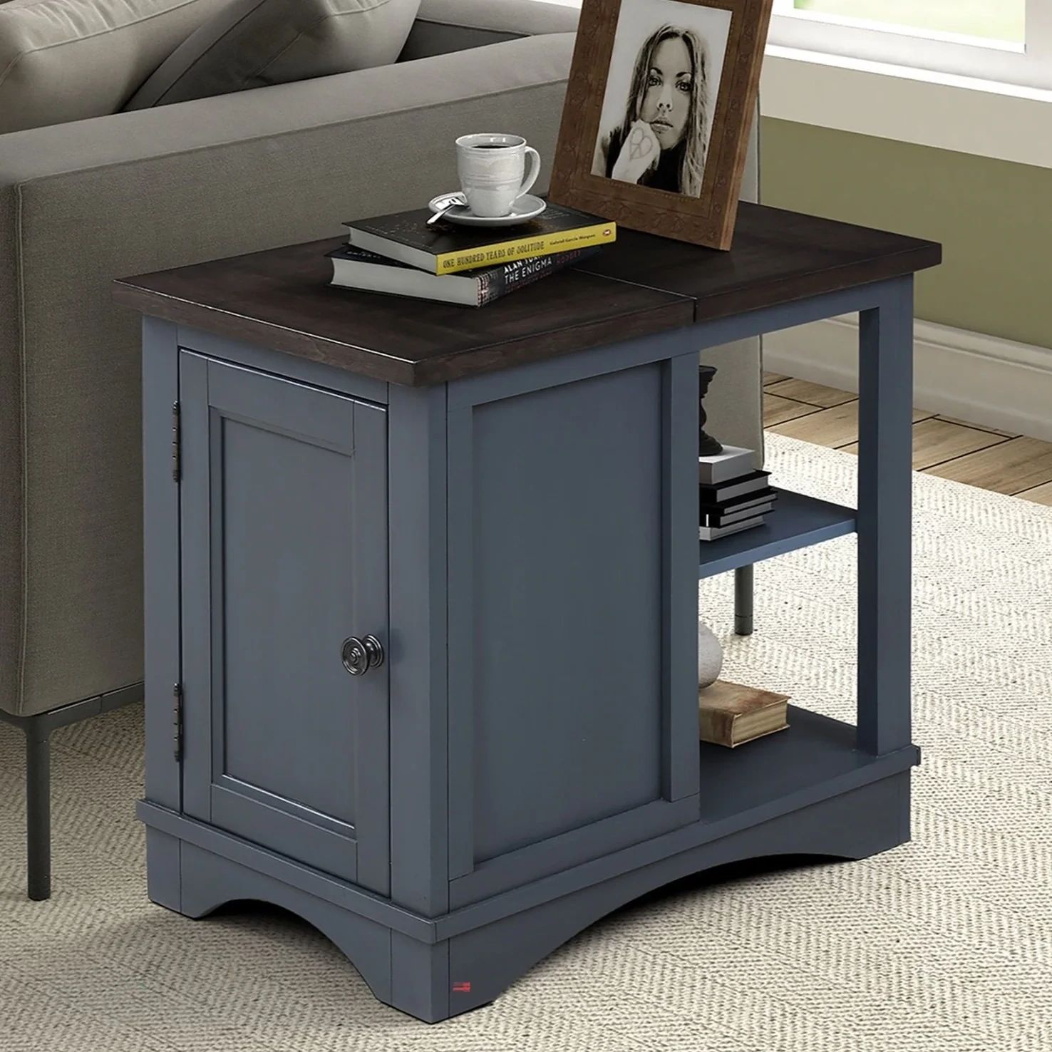 AMERICANA MODERN - DENIM CHAIRSIDE TABLE