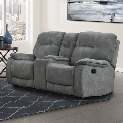 COOPER RECLINING CONSOLE LOVESEAT - SHADOW GREY