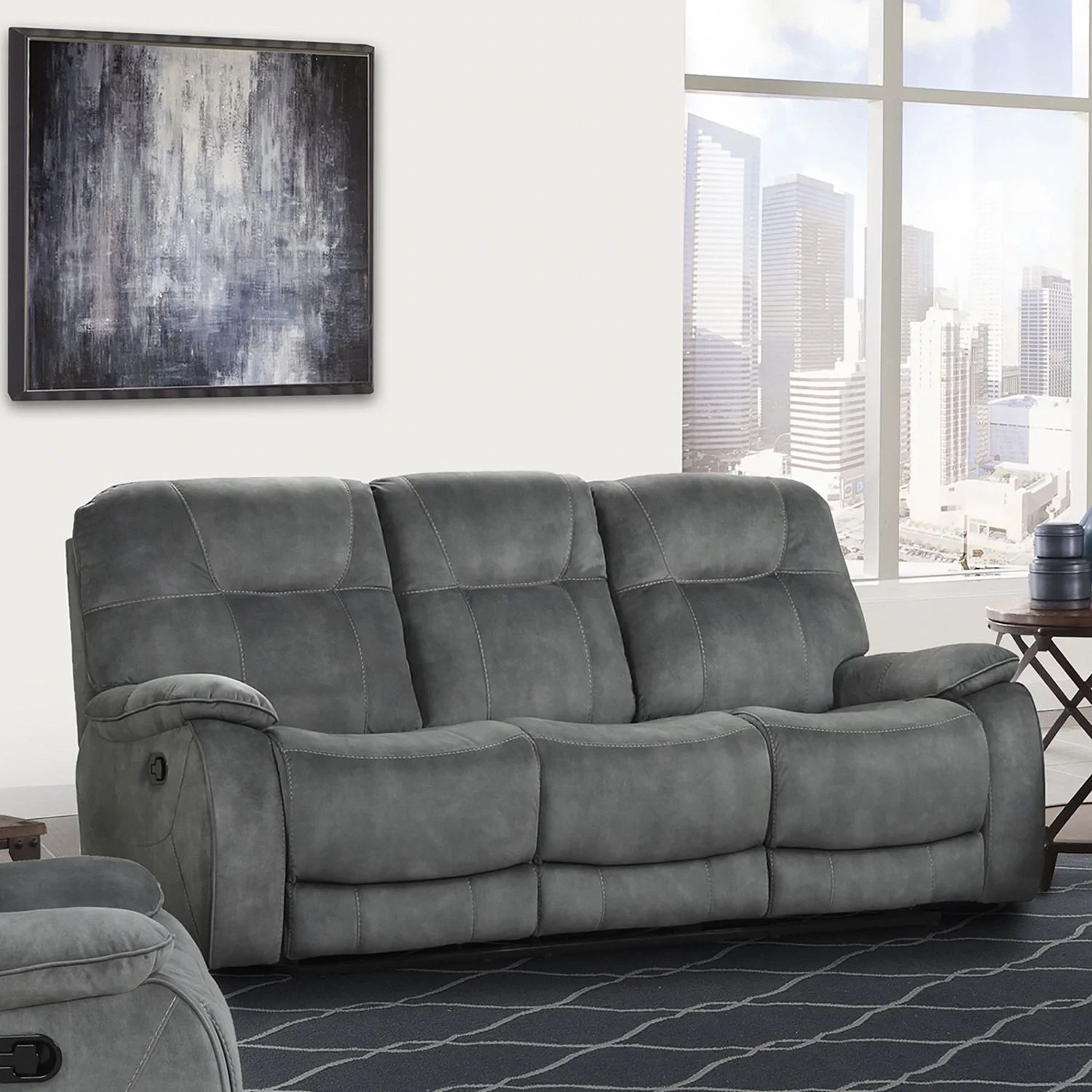 COOPER TRIPLE RECLINING SOFA - SHADOW GREY