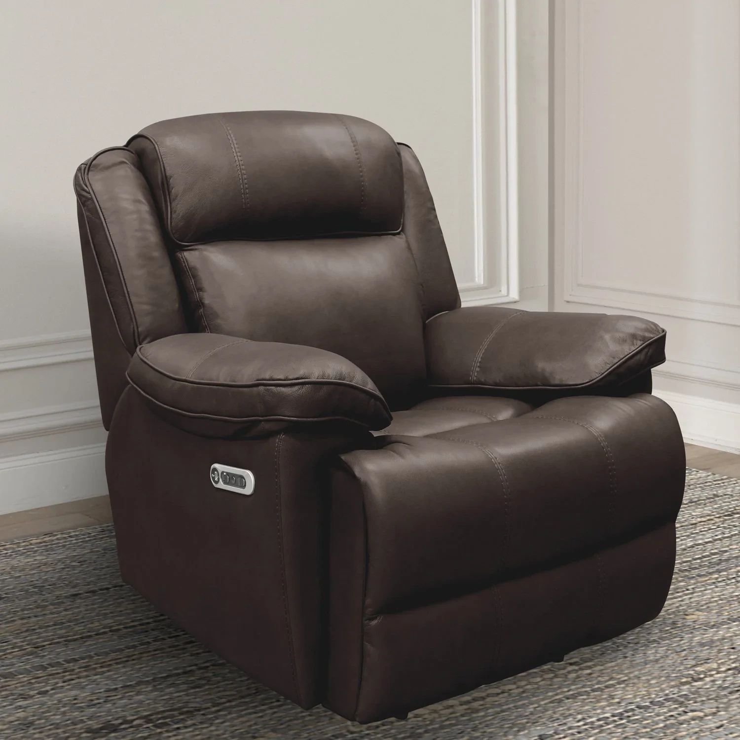 ECLIPSE POWER RECLINER - FLORENCE BROWN LEATHER