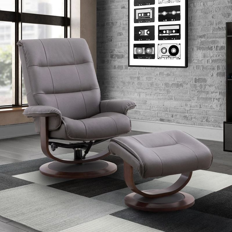 KNIGHT CHAIR &amp; OTTOMAN - HAZE
