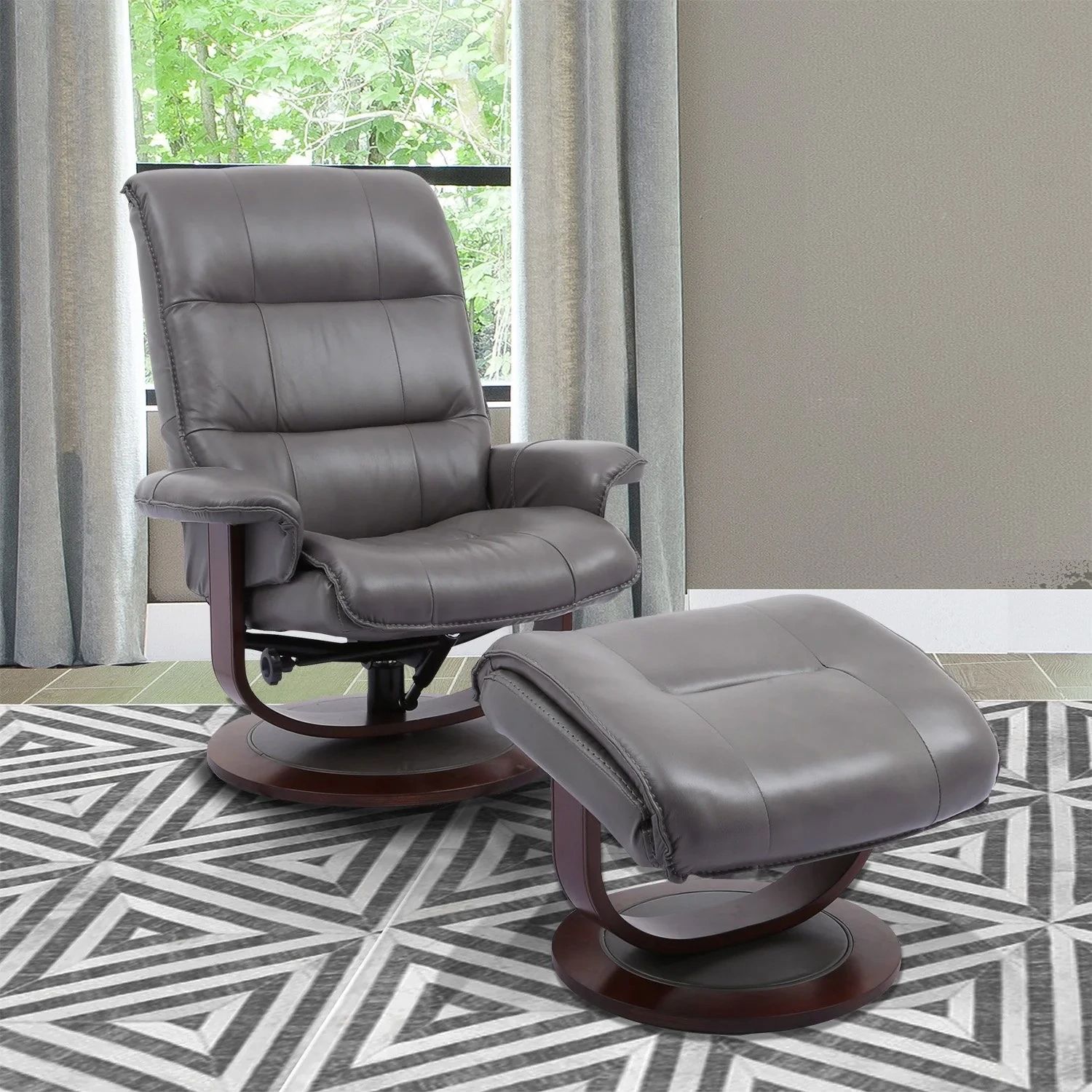 KNIGHT CHAIR &amp; OTTOMAN - ICE