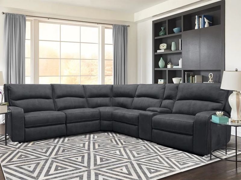 POLARIS 6PC RECLINING SECTIONAL - SLATE