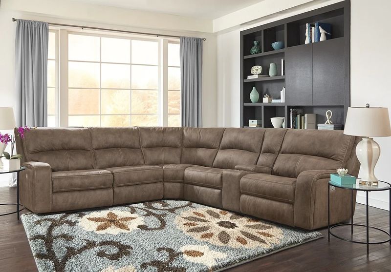 POLARIS 6PC RECLINING SECTIONAL - KAHLUA