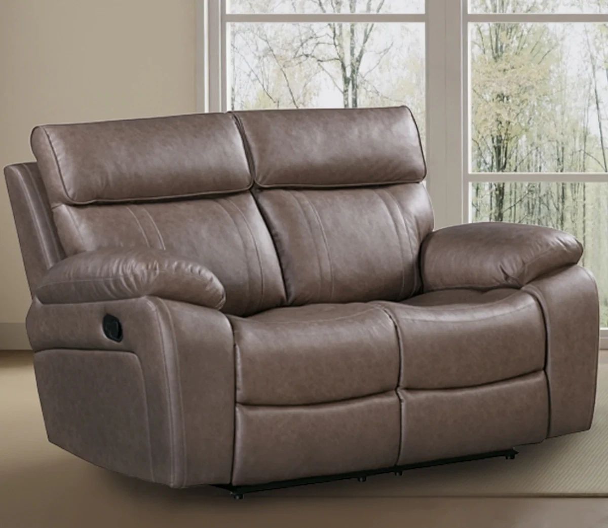 THEON RECLINING LOVESEAT - STOKES TOFFEE