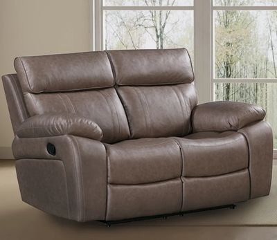 THEON RECLINING LOVESEAT - STOKES TOFFEE