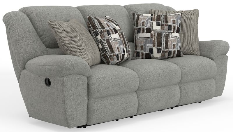 TRIFECTA Triple Reclining Sofa w/ Drop Down Table - NATURE