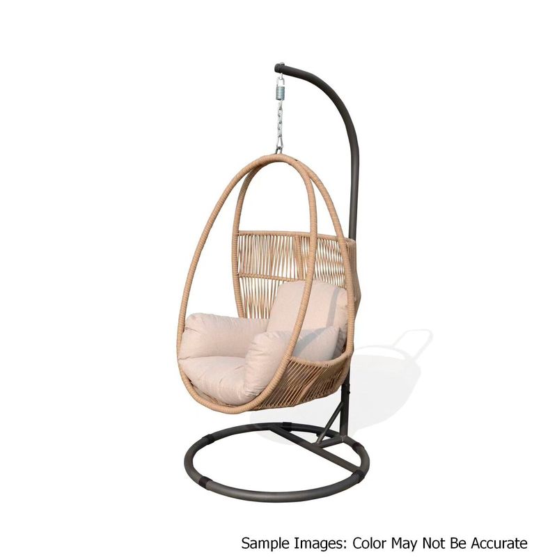 COSTA EGG CHAIR - BLACK AND SOLUCTION BEIGE