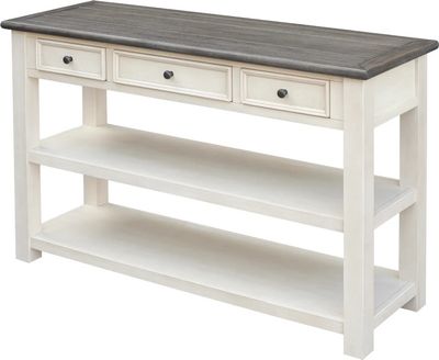 LIBERTY THREE DRAWER CONSOLE TABLE - VANILLA/BROWN