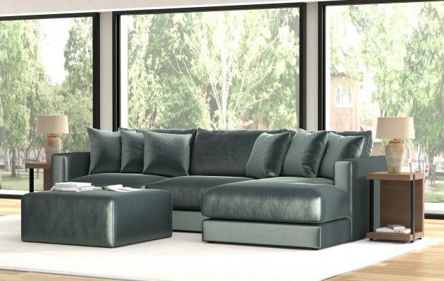 REMINGTON 3PC RSF SOFA CHAISE - PINE