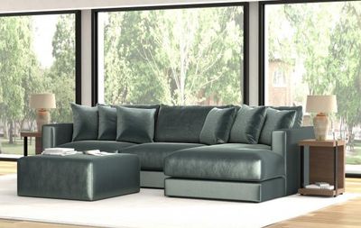 REMINGTON 3PC RSF SOFA CHAISE - PINE