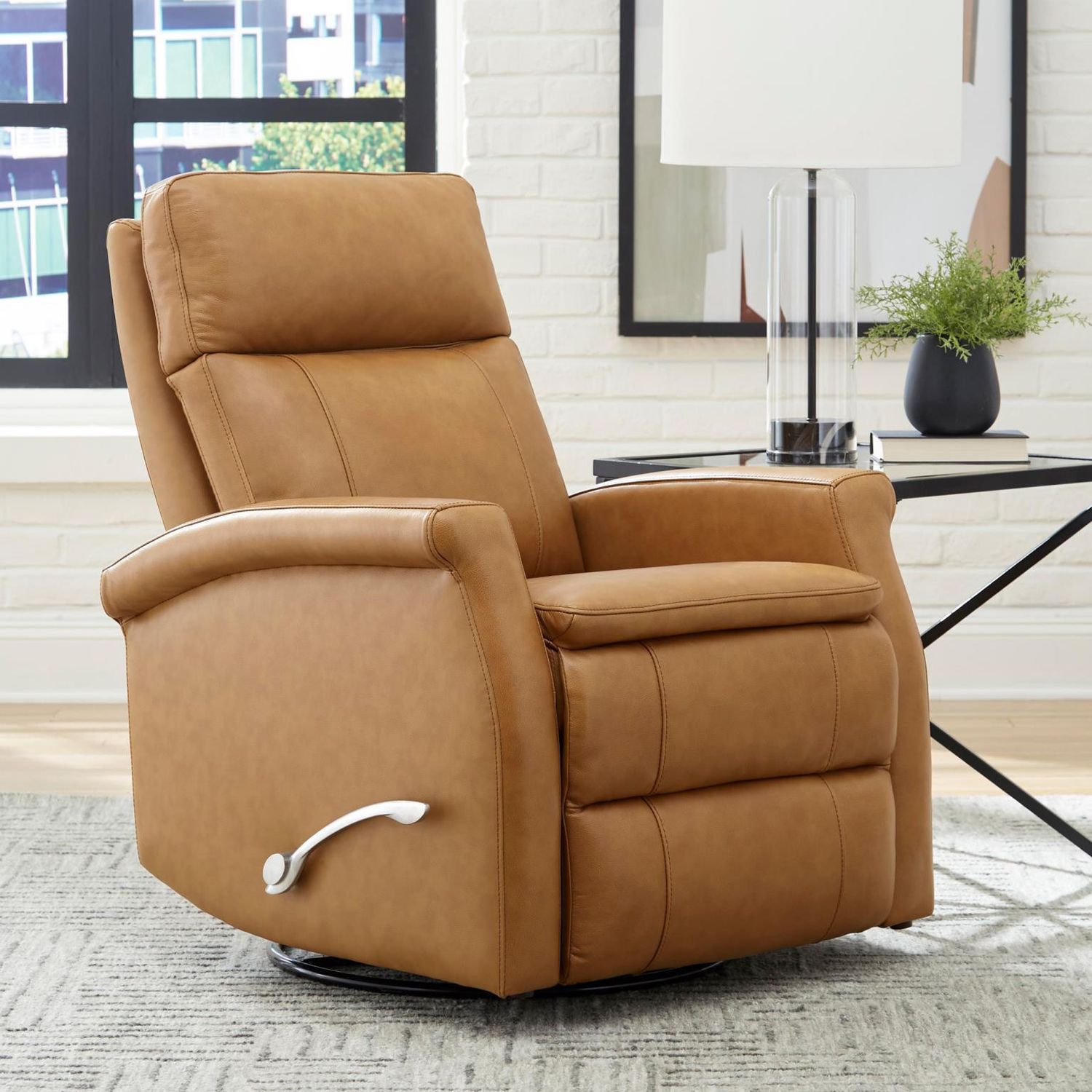 BRISTOL MANUAL SWIVEL GLIDER RECLINER - RUSSET