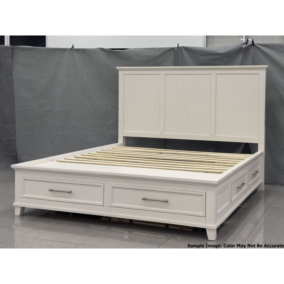 CANTERBURY KING STORAGE BED IN IVORY