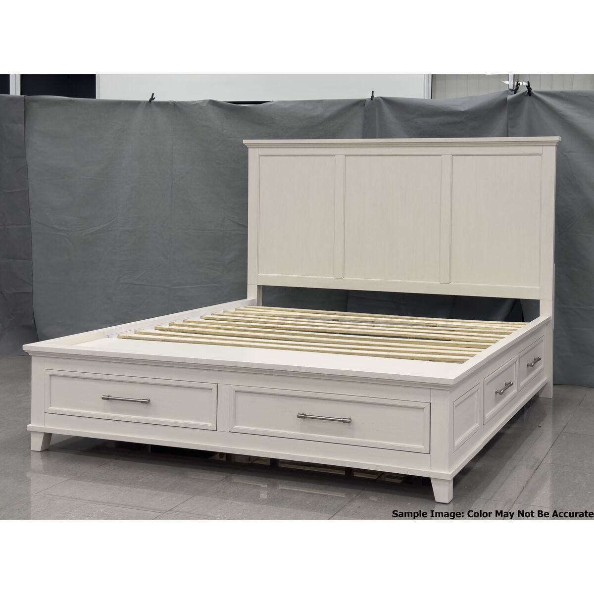 CANTERBURY QUEEN STORAGE BED IN IVORY