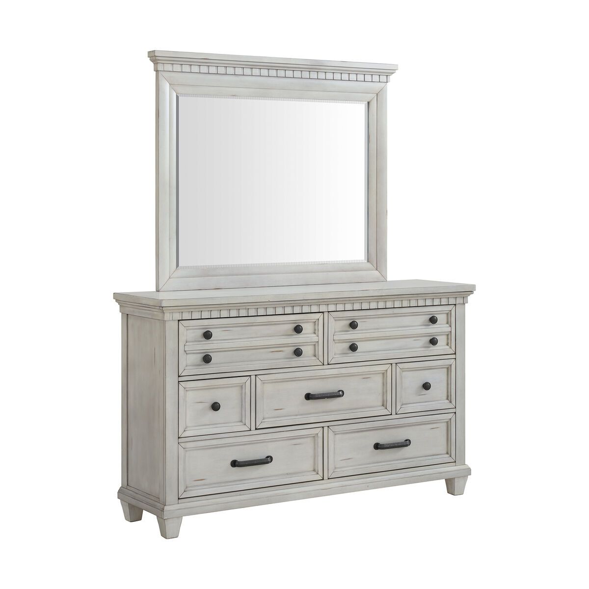 MCCOY MIRROR IN ANTIQUE WHITE