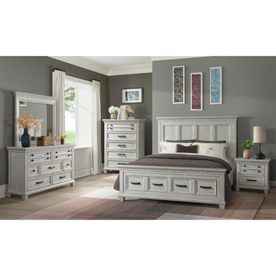 MCCOY QUEEN 5PC SET - ANTIQUE WHITE