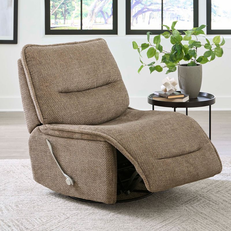 LEO Manual Swivel Glider Recliner- Wheat