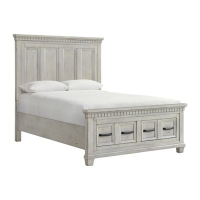 MCCOY QUEEN STORAGE BED IN ANTIQUE WHITE