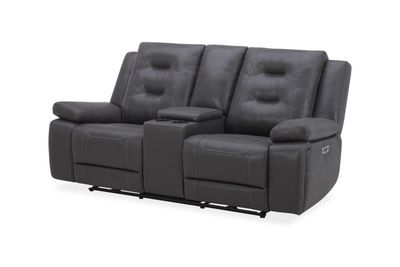 CALDWELL POWER CONSOLE LOVESEAT - TAHOE CHARCOAL