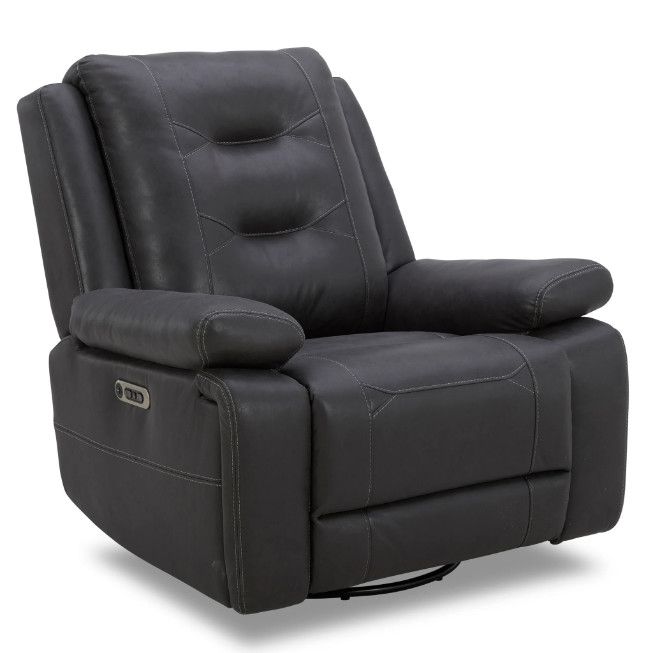 CALDWELL POWER SWIVEL GLIDER RECLINER - TAHOE CHARCOAL