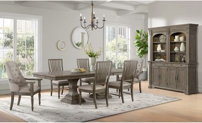 KINGS COURT RECTANGLE DINING SET W/ 4 SIDE &amp; 2 ARM CHAIRS