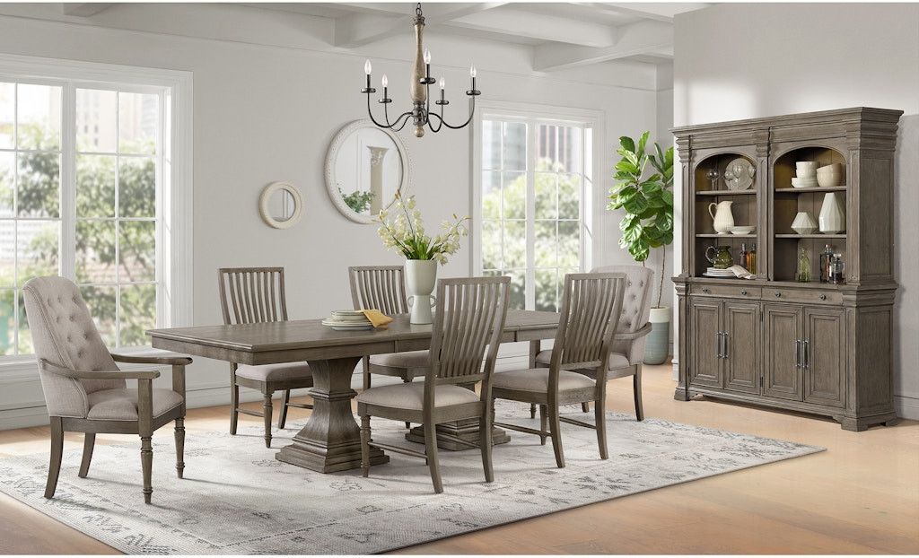 KINGS COURT RECTANGLE DINING SET W/ 4 SIDE &amp; 2 ARM CHAIRS