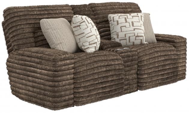 LYNX POWER RECLINING CONSOLE LOVESEAT W/ZERO GRAVITY - MOCHA