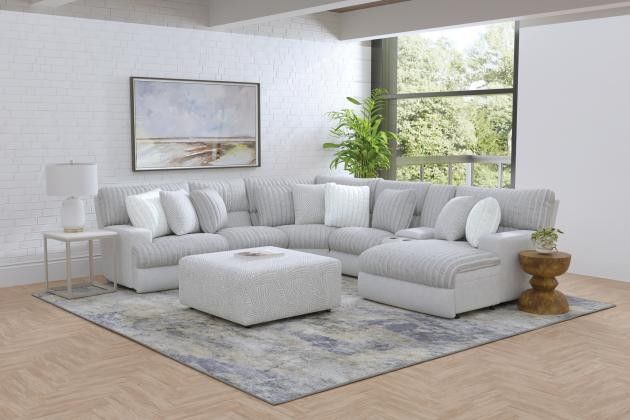 ABRAXAS 6PC MODULAR SECTIONAL W/ RAF CHAISE- MOONSTRUCK