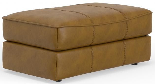 CORVARA LEATHER OTTOMAN