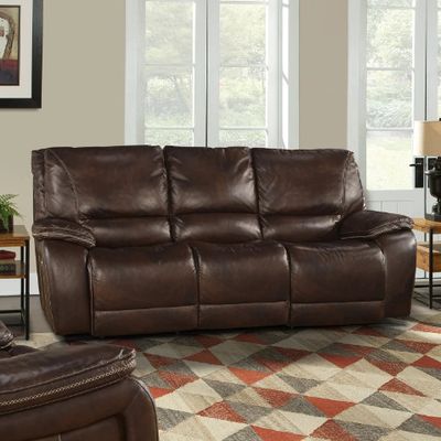 VAIL LEATHER POWER RECLINING SOFA - BURNT SIENNA
