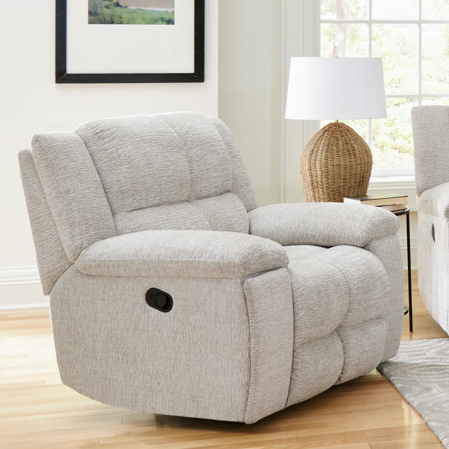 BUSTER MANUAL RECLINER - OPAL TAUPE