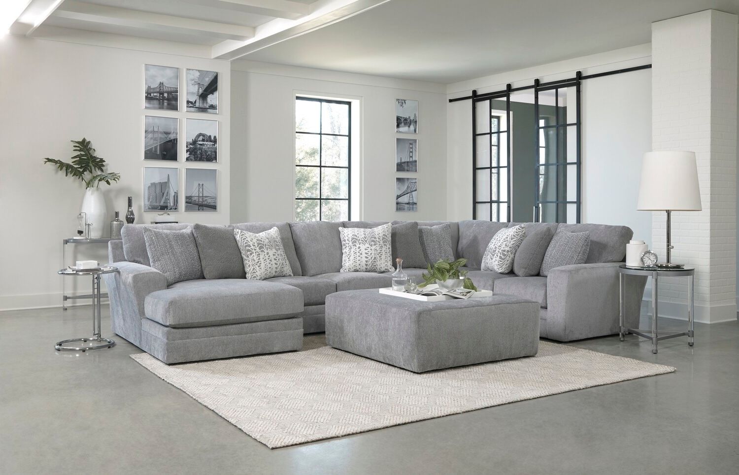 GLACIER 3PC SECTIONAL LAF CHAISE - SHARK