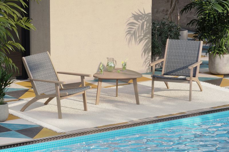 RADIUS 3PC PATIO SET 2 CHAIRS &amp; END TABLE