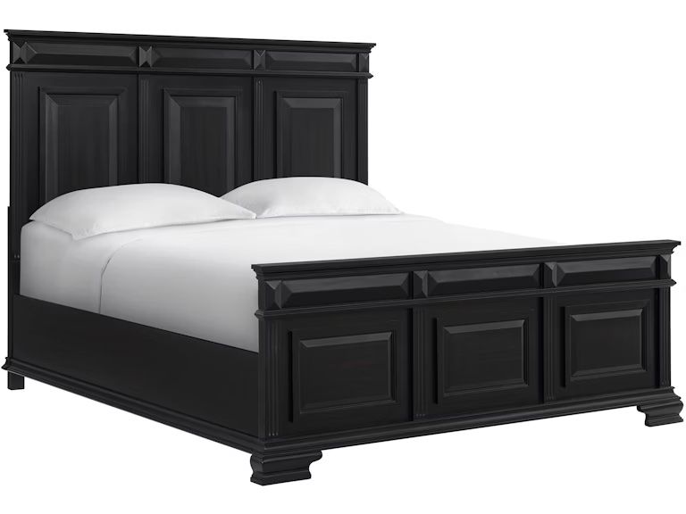 BRIDGESTONE KING PANEL BED IN BLACK