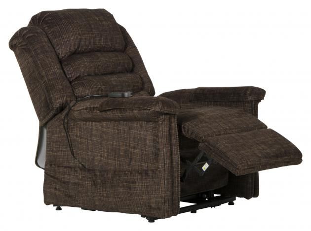 SOOTHER POWER LIFT RECLINER W/ HEAT &amp; MASSAGE - CHOCOLATE