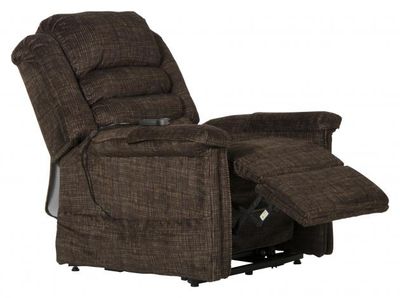 SOOTHER POWER LIFT RECLINER W/ HEAT &amp; MASSAGE - CHOCOLATE