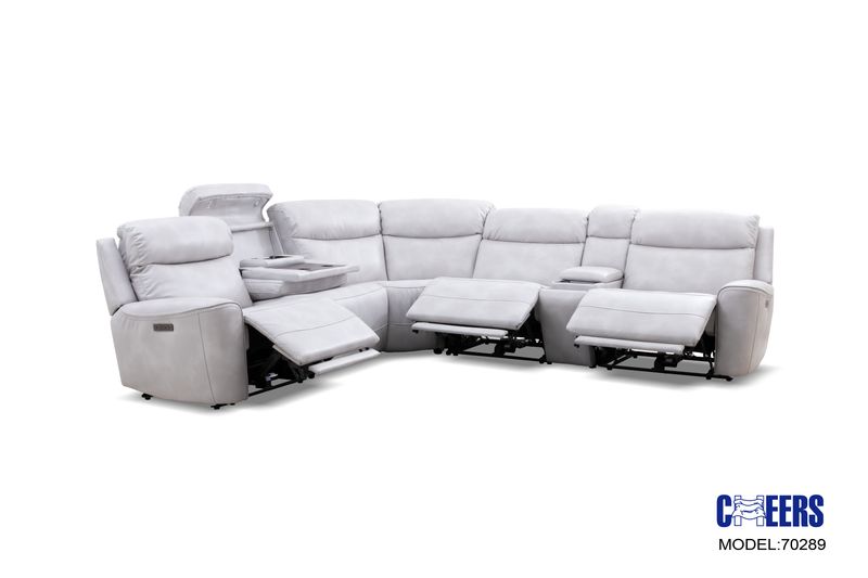 MODULAR 6PC ZERO GRAV RECLINING SECTIONAL - Bolero Fog