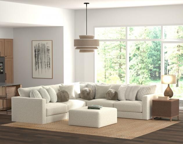 RITZY 5PC SECTIONAL - BONE