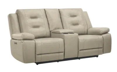 CALDWELL POWER CONSOLE LOVESEAT - TAHOE FOG