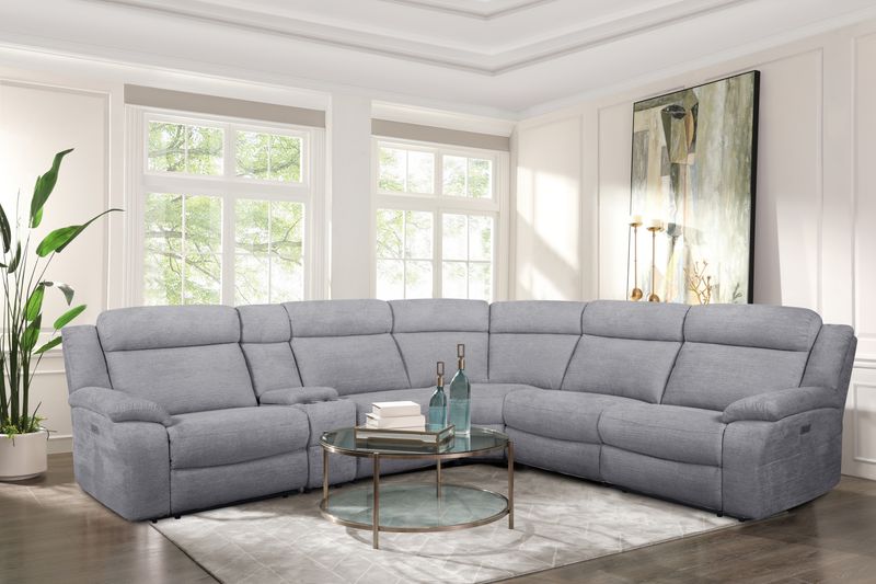 MODULAR 6PC POWER RECLINING SECTIONAL - Lucie Dove