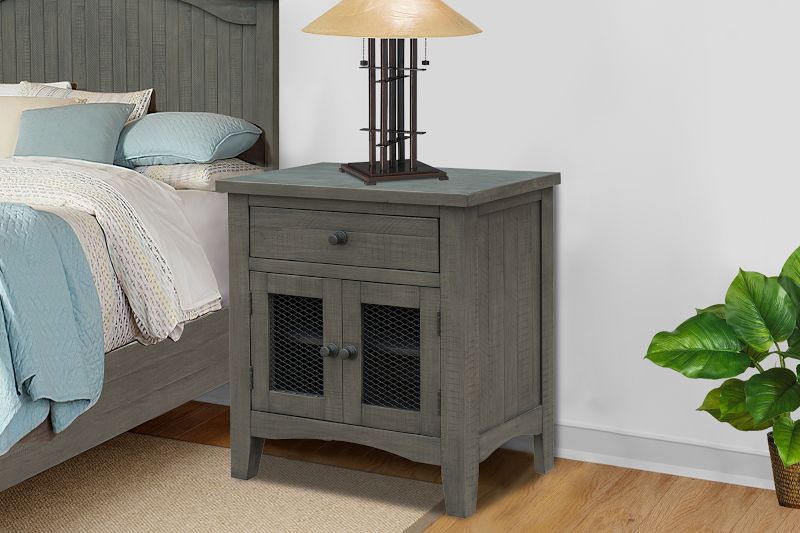 STOCKTON NIGHTSTAND- ANTIQUE ASH