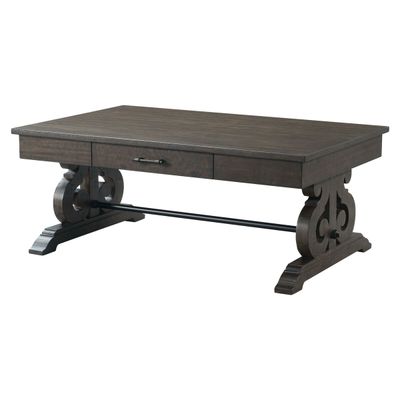 Stone Occasional Coffee Table With Pu Base