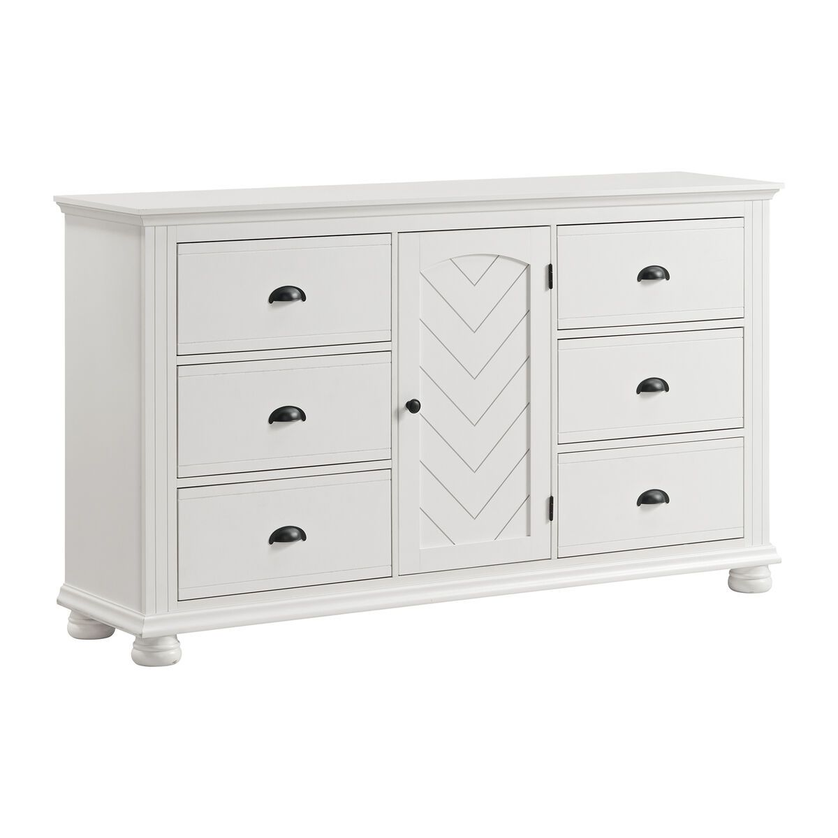 KONA 6-DRAWER DRESSER IN WHITE