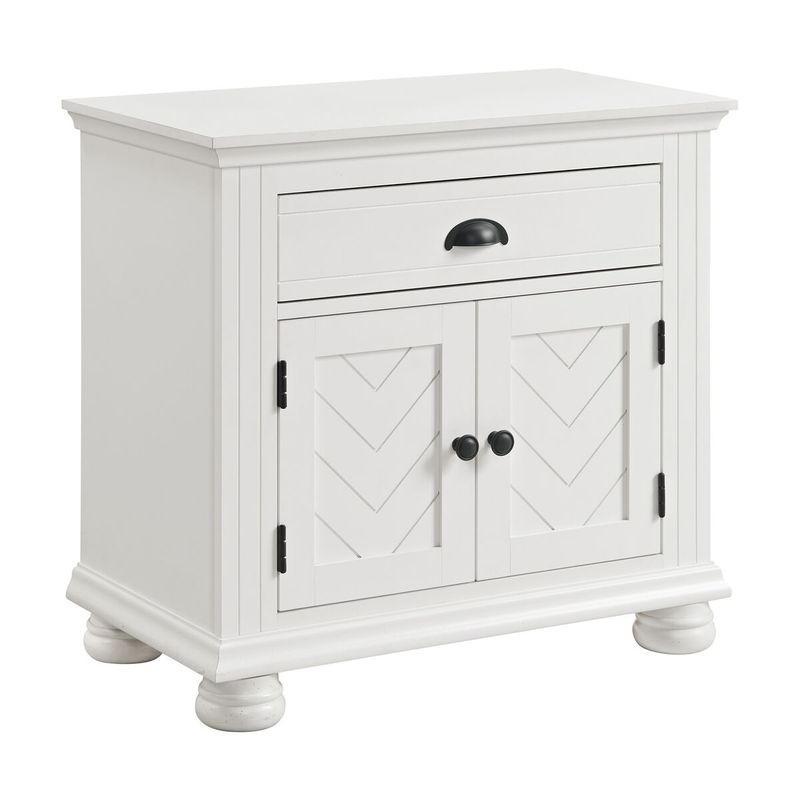 KONA 1-DRAWER NIGHTSTAND IN WHITE