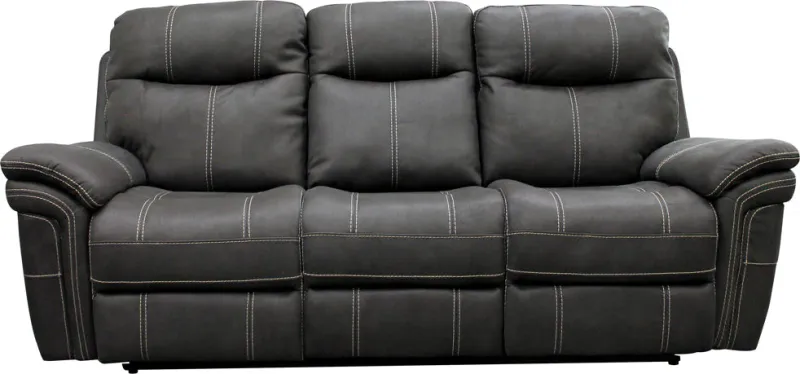 MASON RECLINING SOFA - CHARCOAL (DISC)