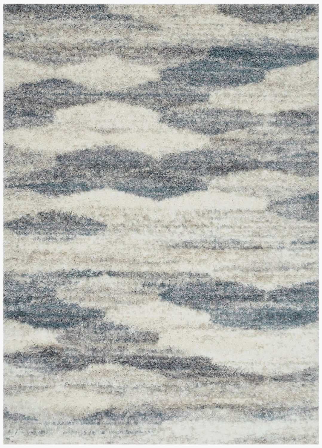 PHOENIX 6967 IVORY/SLATE BLUE TILES 5'3" X 7'7"