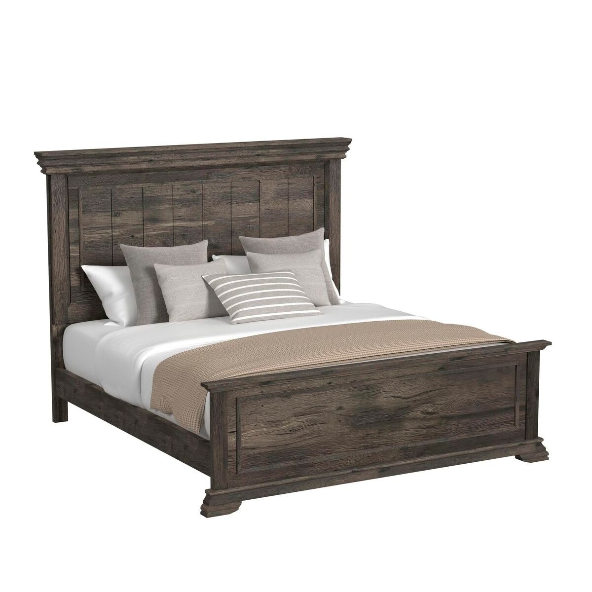 Park Ridge King Panel Bed - Charcoal