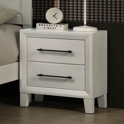 BALLARD 2 DRAWER NIGHTSTAND-WHITE