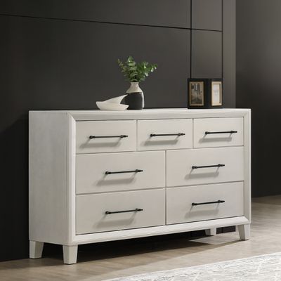 BALLARD 7 DRAWER DRESSER-WHITE