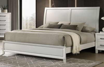 BALLARD - 6/6 EASTERN KING BED - WHITE
